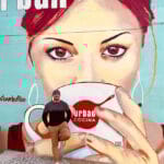 Cafe wall Mural with sign writing (after)